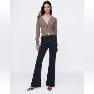 GAP High Rise '70s Flare Jeans - Dark Gray
